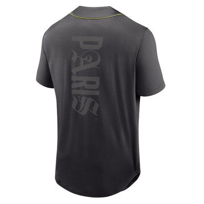 Paris Saint-Germain Fanatics Oversized Baseball Jersey - Charcoal