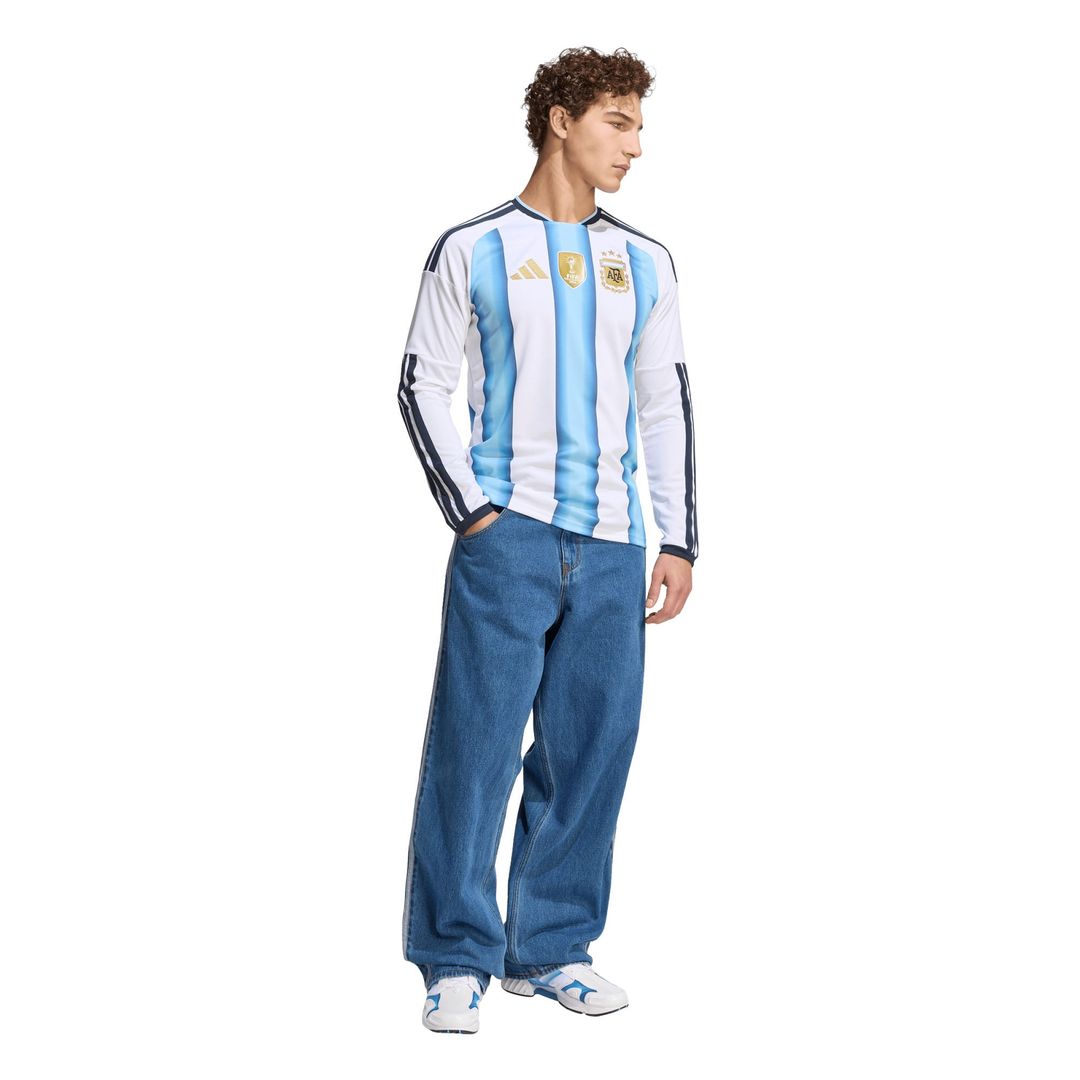 Argentina National Team adidas 2026 Home Replica Long Sleeve Jersey - White