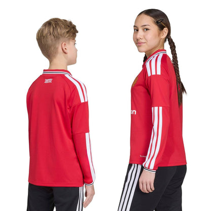 Manchester United adidas Youth 2026/27 Home Replica Long Sleeve Jersey - Red