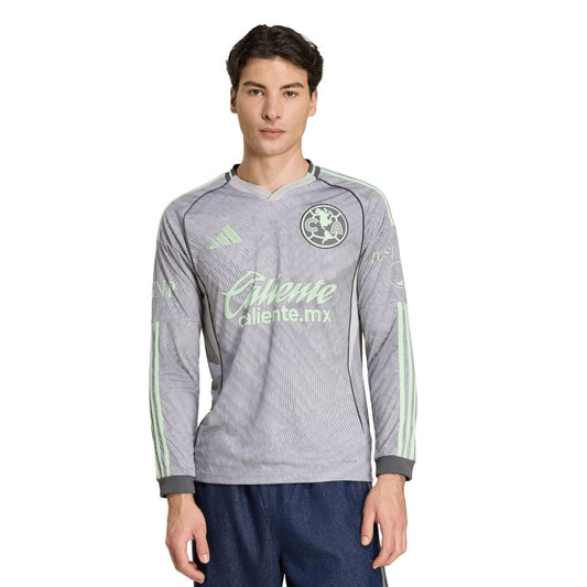Club America adidas 2025/26 Third Replica Long Sleeve Jersey - Gray