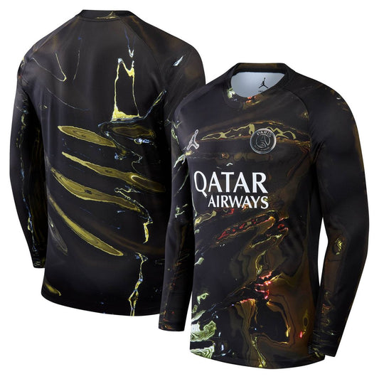 Paris Saint-Germain Jordan Brand 2025/26 Fifth Stadium Replica Long Sleeve Jersey - Black