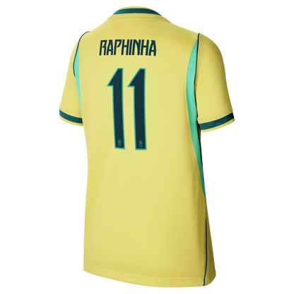 Raphinha Brazil National Team Nike Youth 2026 Home Stadium Replica Jersey - Yellow
