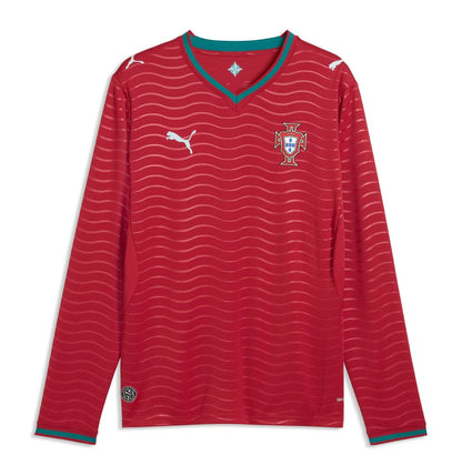 Portugal National Team Puma 2026 Home Replica Long Sleeve Jersey - Red