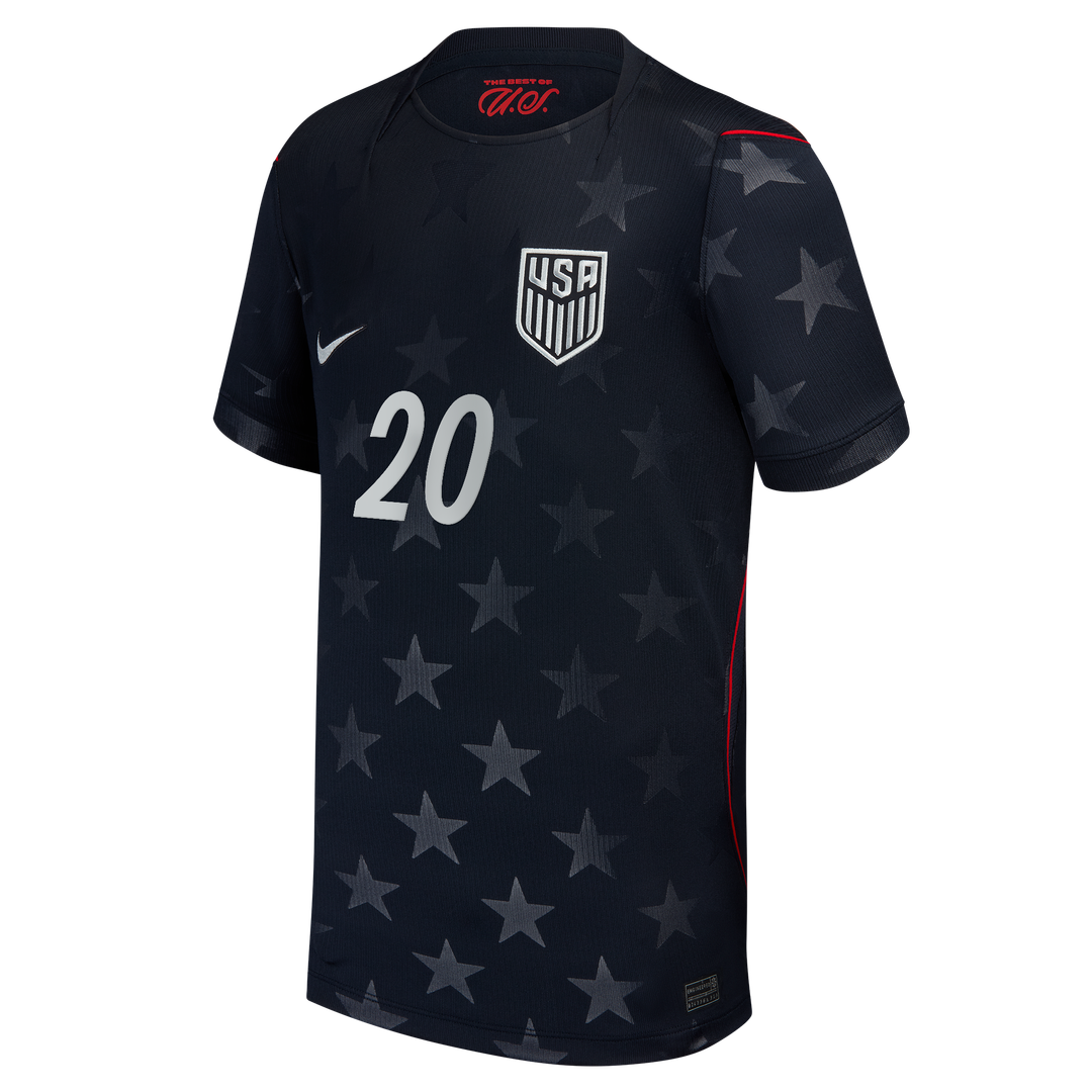 Folarin Balogun USMNT Nike Youth 2026 Away Stadium Replica Jersey - Blue