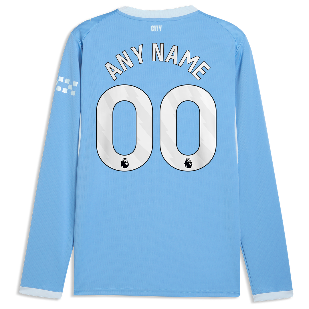 Manchester City Puma 2026/27 Home Replica Long Sleeve Custom Jersey - Light Blue