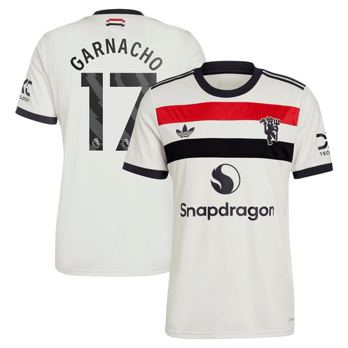 Alejandro Garnacho Manchester United adidas Originals  2024/25 Third Replica Jersey - Cream