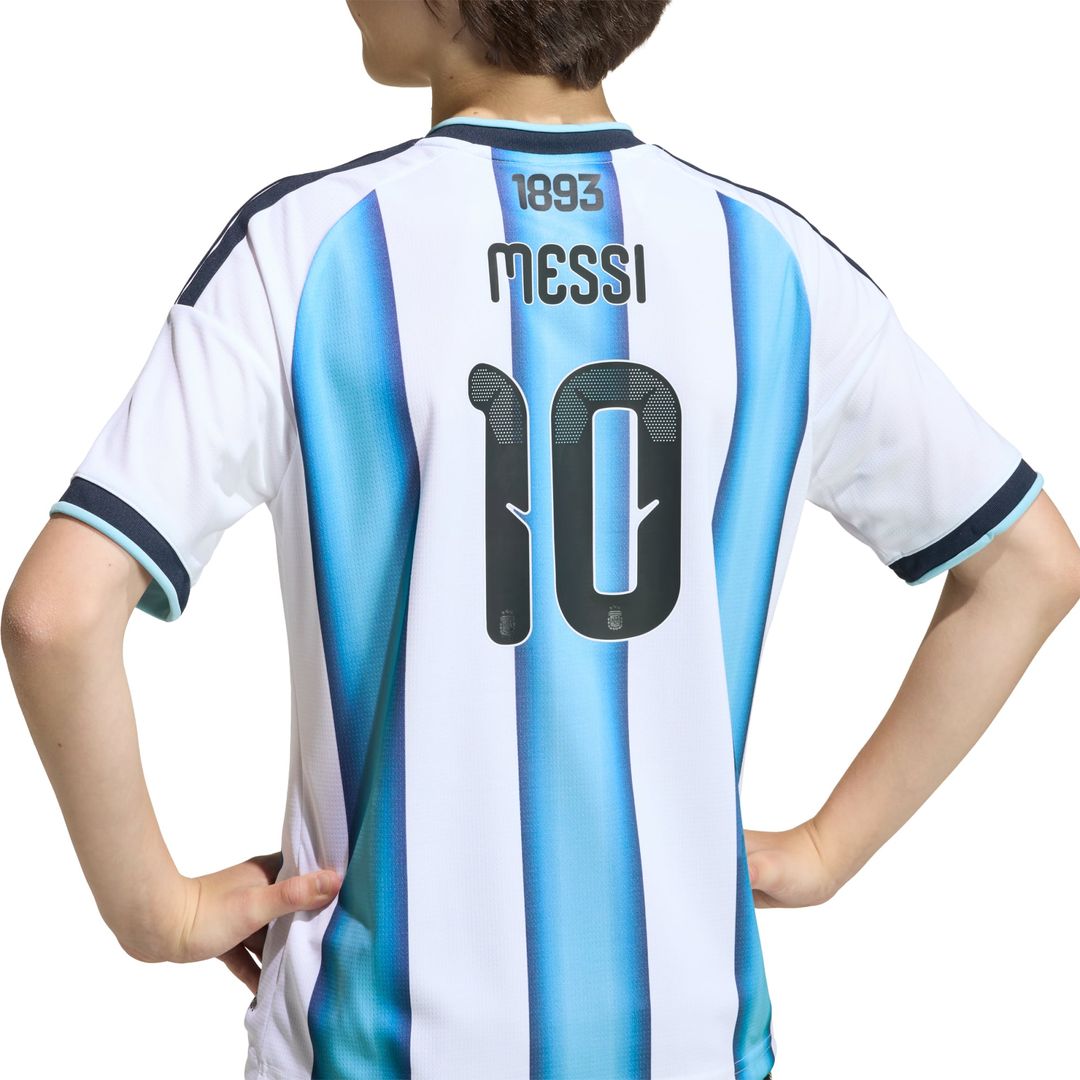 Lionel Messi Argentina National Team adidas Youth 2026 Home Replica Jersey - White