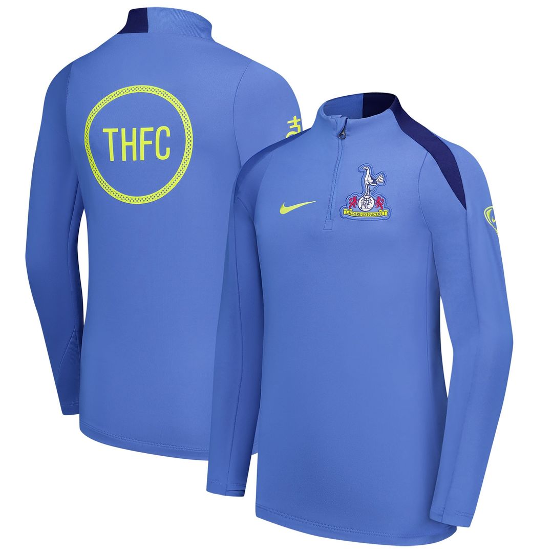 Tottenham Hotspur Nike Youth 2025/26 Strike Drill Quarter-Zip Dri-FIT Long Sleeve Top - Blue