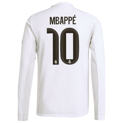 Kylian Mbappé Real Madrid adidas 2025/26 Home Authentic Long Sleeve Player Jersey - White