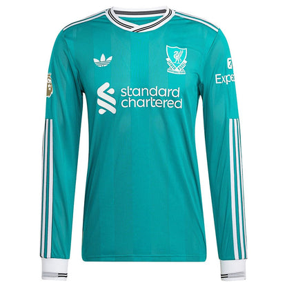 Virgil van Dijk Liverpool adidas 2025/26 Third Authentic Long Sleeve Player Jersey - Green