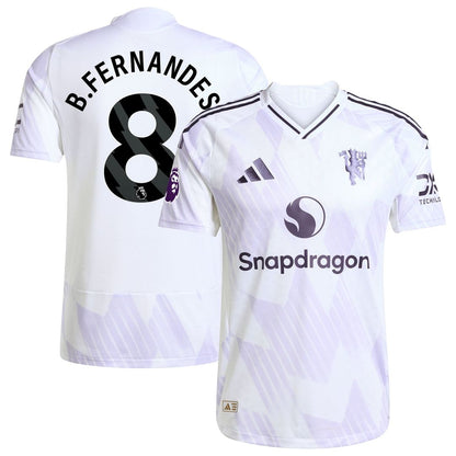 Bruno Fernandes Manchester United adidas 2025/26 Away Authentic Player Jersey - White