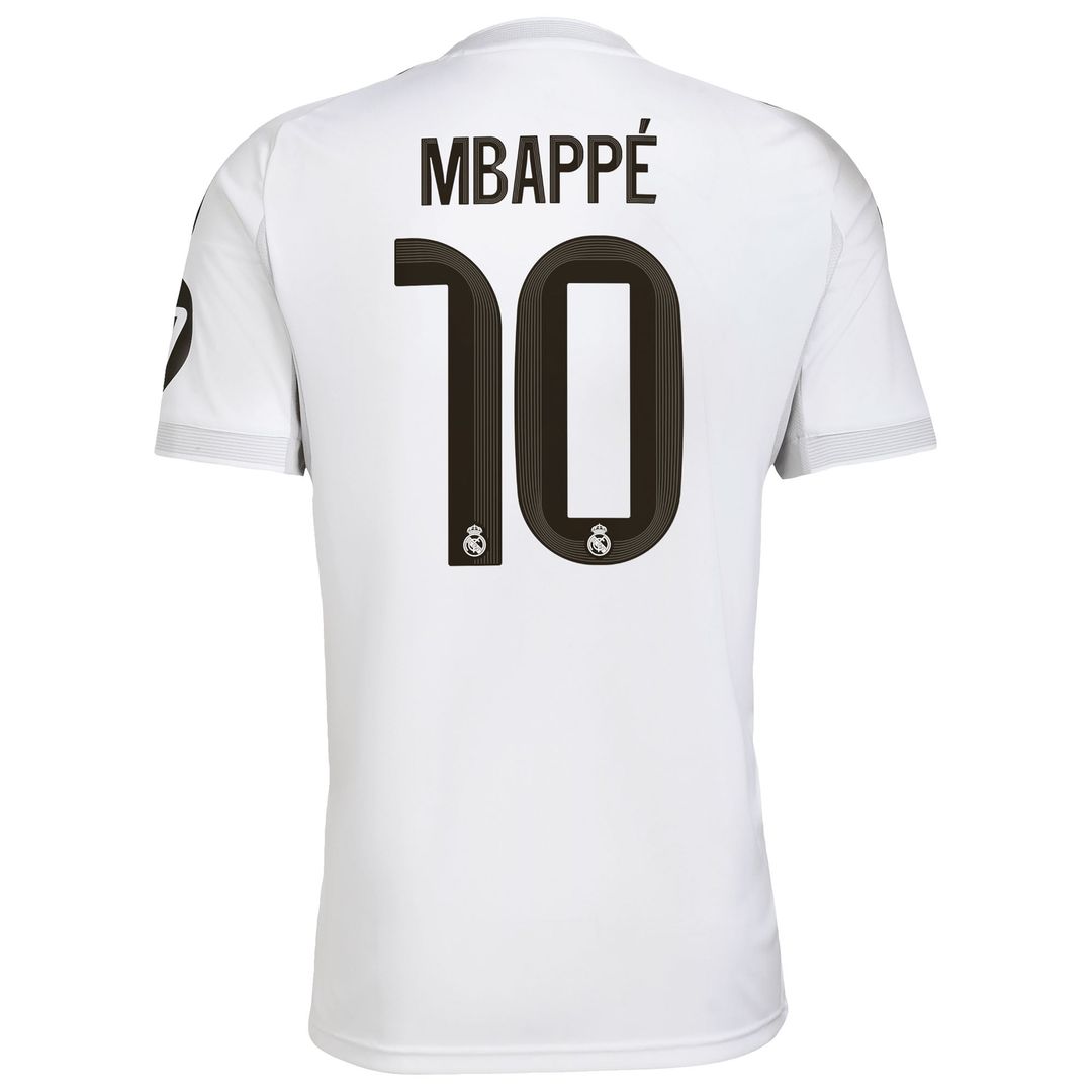 Kylian Mbappé Real Madrid adidas 2025/26 Home Replica Player Jersey - White