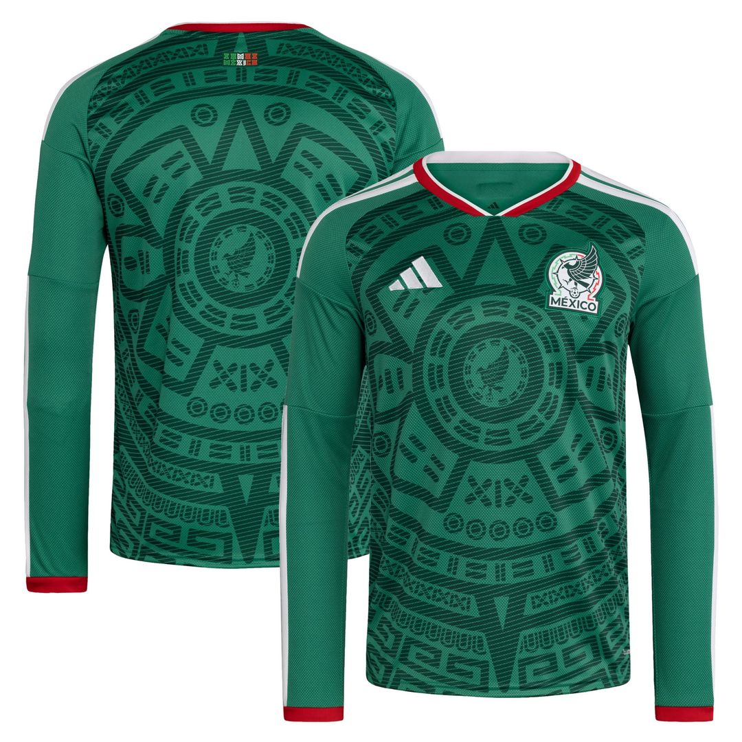 Mexico National Team adidas 2026 Home Replica Long Sleeve Jersey - Green