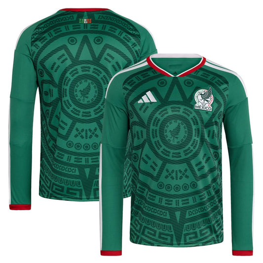 Mexico National Team adidas 2026 Home Replica Long Sleeve Jersey - Green