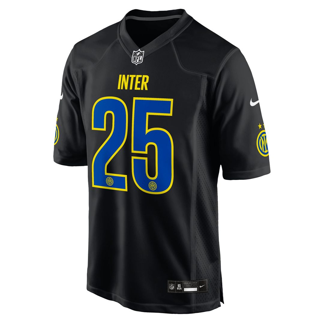Inter Milan Nike 2025 Soccer x NFL Game Jersey - Black