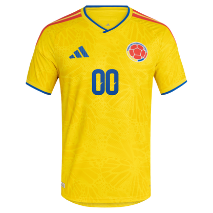 Colombia National Team adidas 2026 Home On-Field Authentic Custom Jersey - Yellow