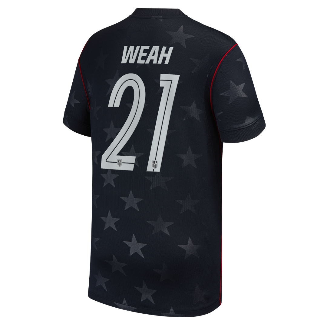 Timothy Weah USMNT Nike Youth 2026 Away Stadium Replica Jersey - Blue