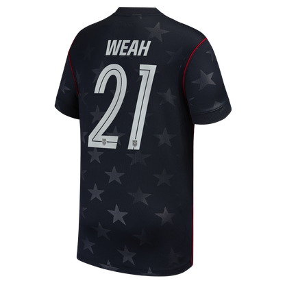 Timothy Weah USMNT Nike Youth 2026 Away Stadium Replica Jersey - Blue