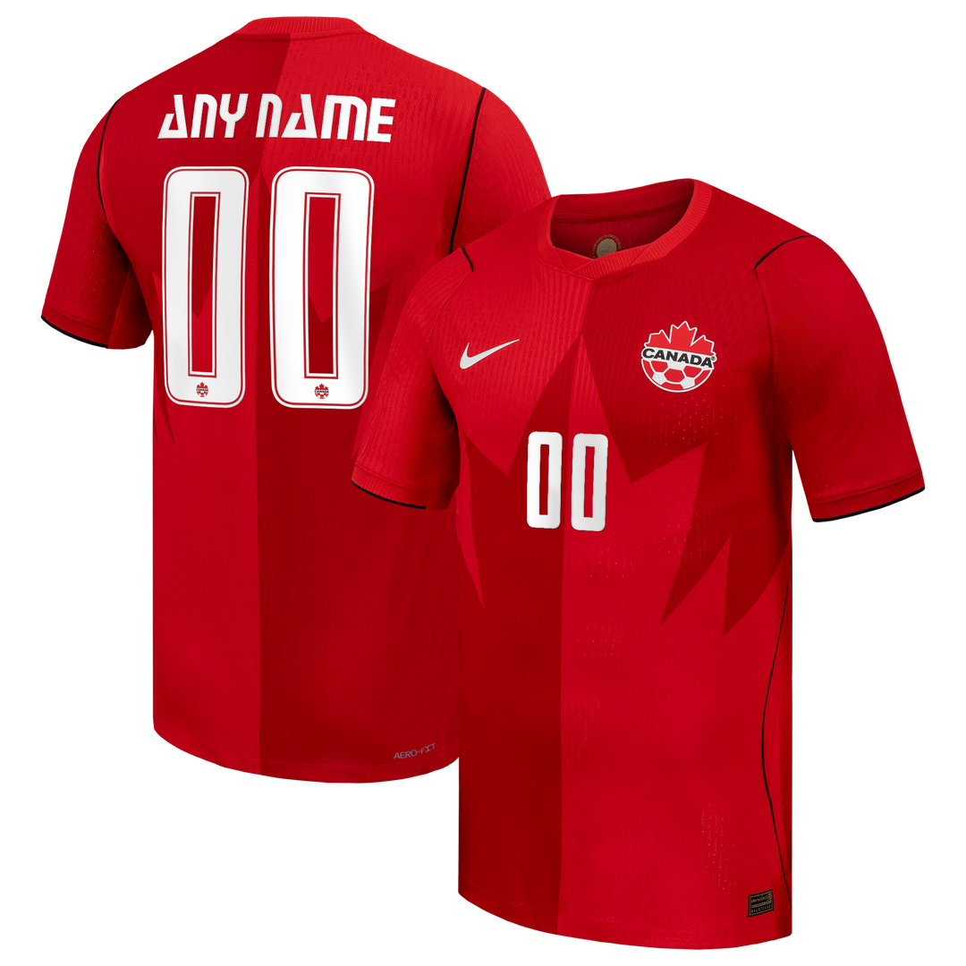 Canada Soccer Nike 2026 Home Match Authentic Custom Jersey - Red