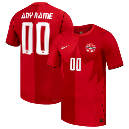 Canada Soccer Nike 2026 Home Match Authentic Custom Jersey - Red