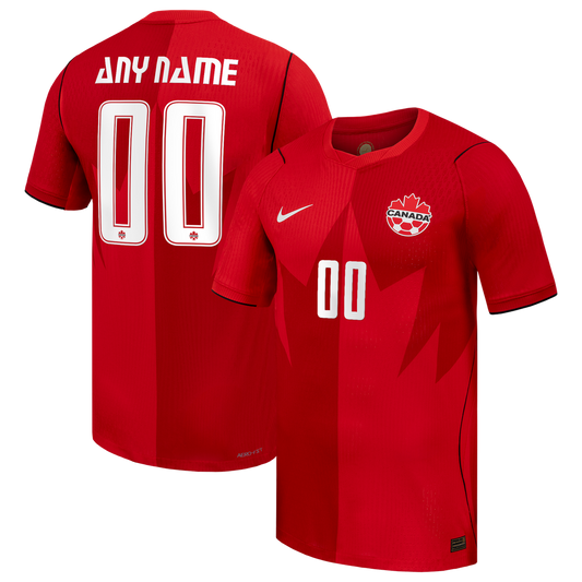 Canada Soccer Nike 2026 Home Match Authentic Custom Jersey - Red