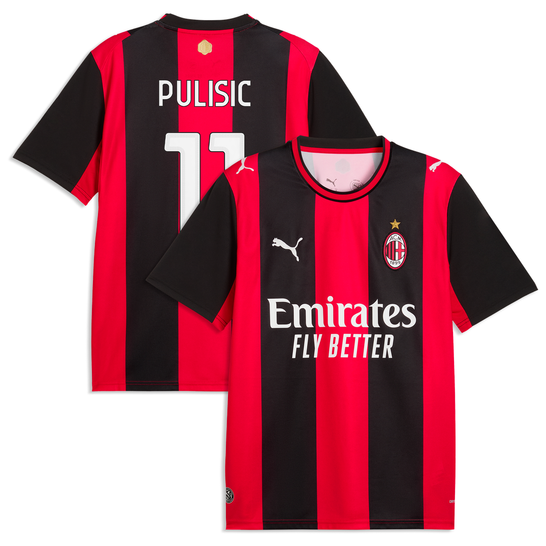 Christian Pulisic AC Milan Puma 2026/27 Home Replica Jersey - Black/Red