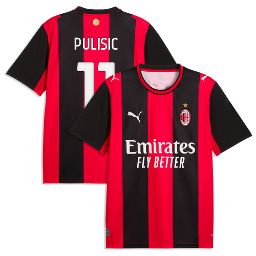 Christian Pulisic AC Milan Puma 2026/27 Home Replica Jersey - Black/Red