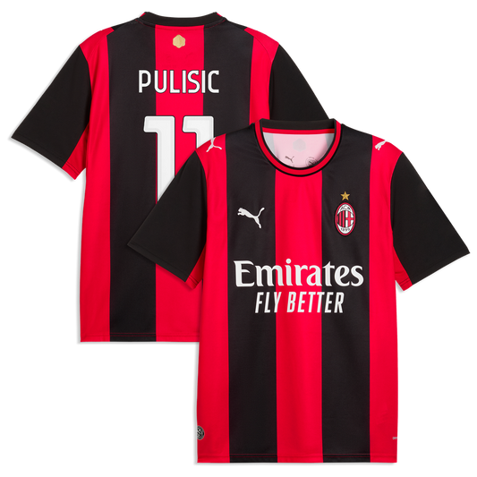 Christian Pulisic AC Milan Puma 2026/27 Home Replica Jersey - Black/Red