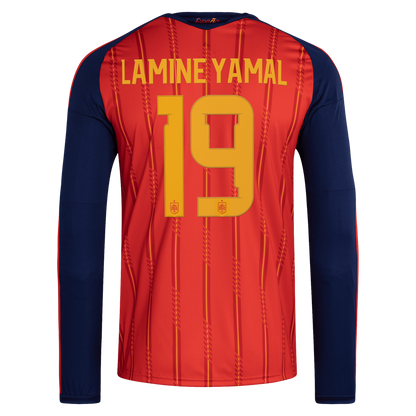 Lamine Yamal Spain National Team adidas 2026 Home Replica Long Sleeve Jersey - Red