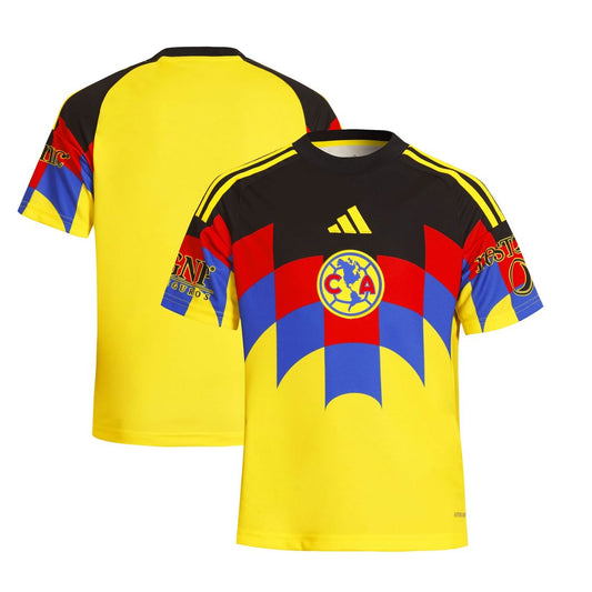 Club America adidas Youth 2025/26 Home Replica Jersey - Yellow