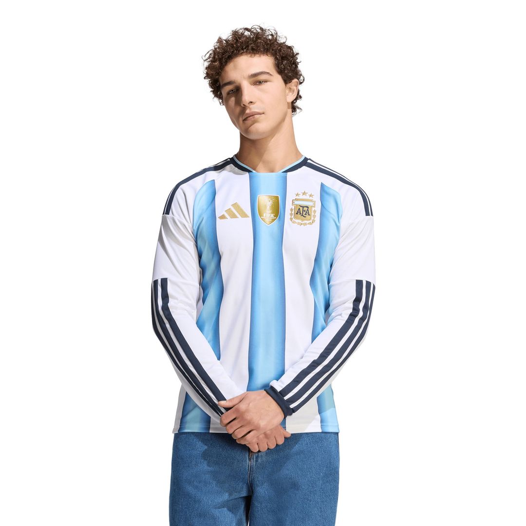 Argentina National Team adidas 2026 Home Replica Long Sleeve Jersey - White