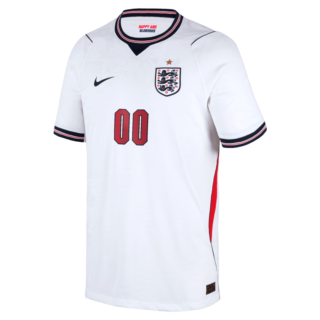 England National Team Nike Youth 2026 Home Match Authentic Custom Jersey - White