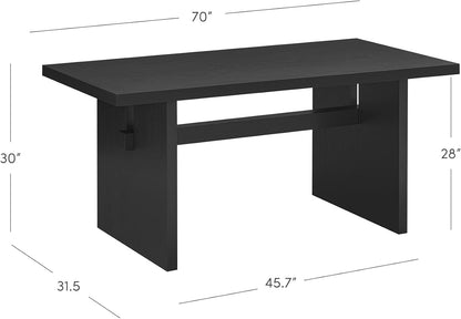 Modern 6-Person Dining Table – Rectangular Wood Kitchen & Dining Table