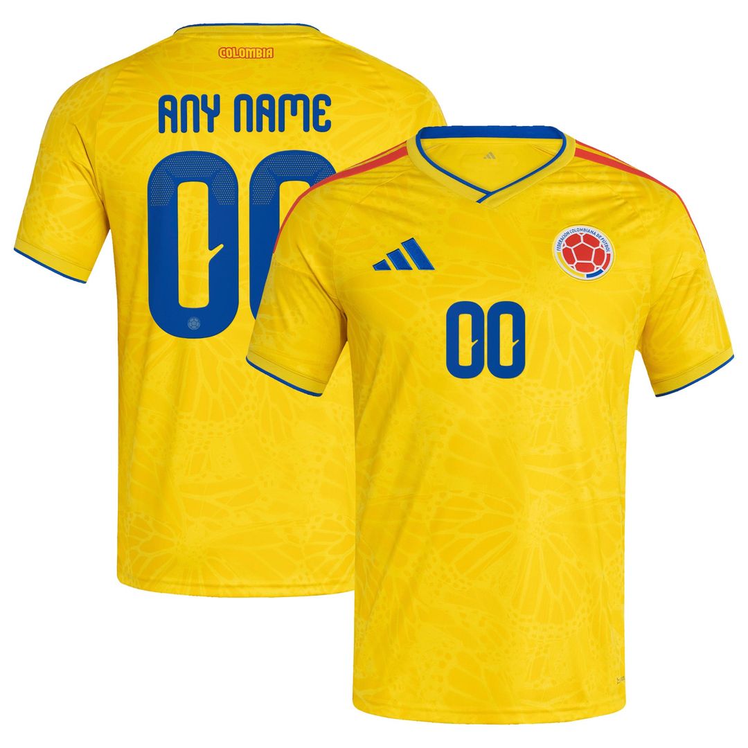 Colombia National Team adidas 2026 Home Replica Custom Jersey - Yellow