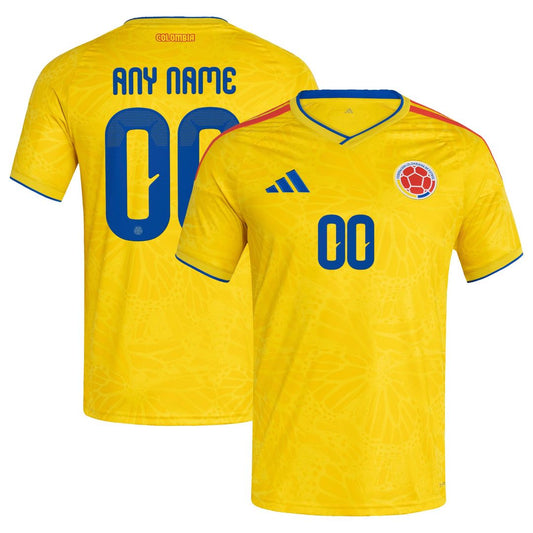 Colombia National Team adidas 2026 Home Replica Custom Jersey - Yellow