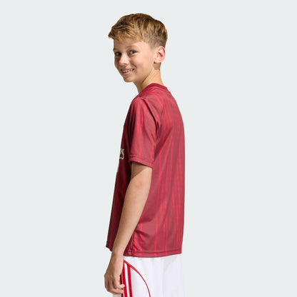 Arsenal adidas Youth 2025/26 Pre-Match Training Jersey - Red