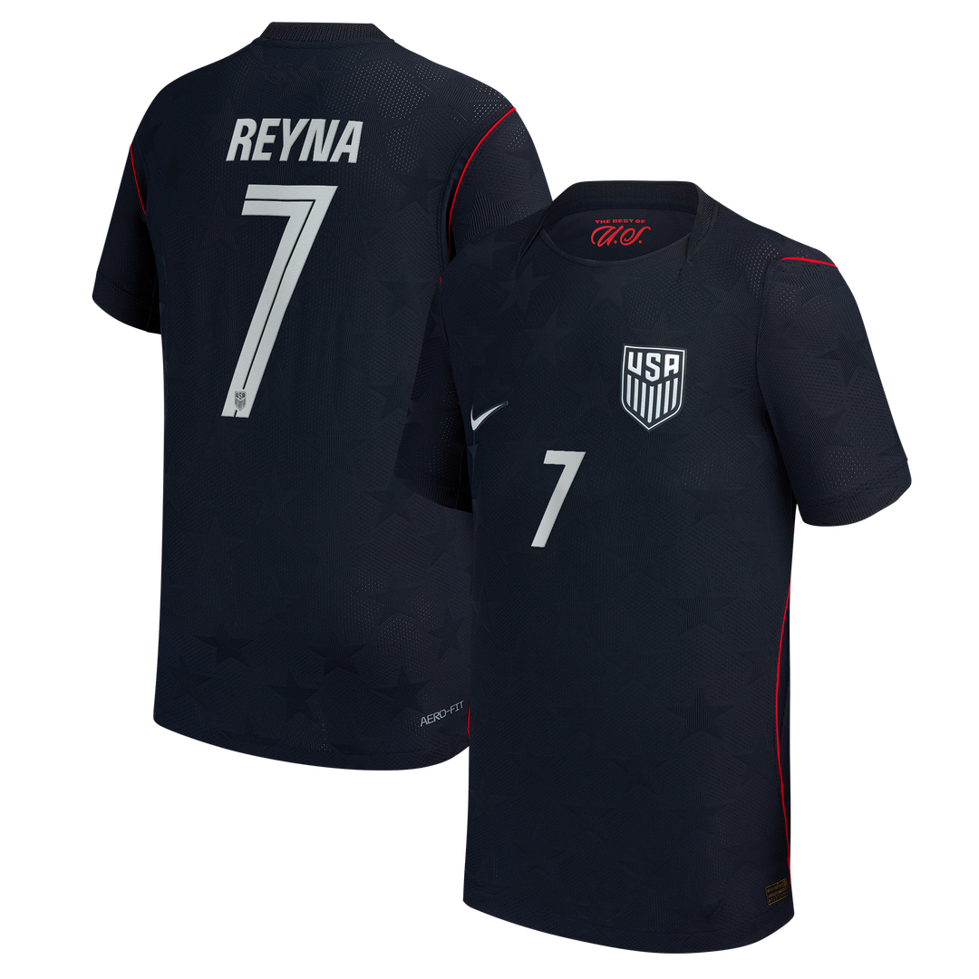 Giovanni Reyna USMNT Nike Youth 2026 Away Match Authentic Jersey - Blue