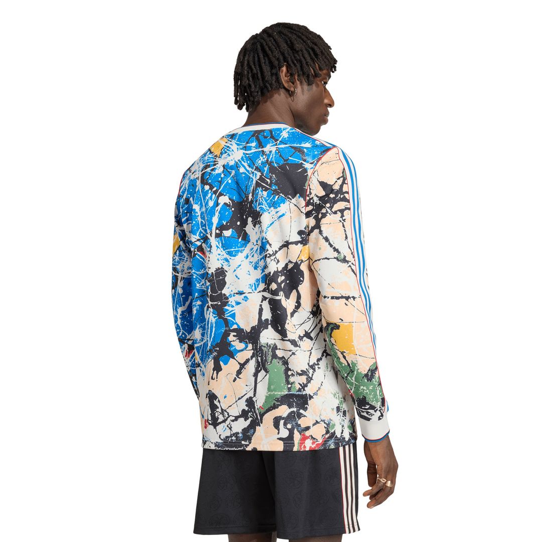 Manchester United X Stone Roses adidas Long Sleeve Replica Jersey - Blue