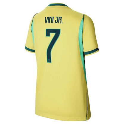 Vini Jr. Brazil National Team Nike Youth 2026 Home Stadium Replica Jersey - Yellow