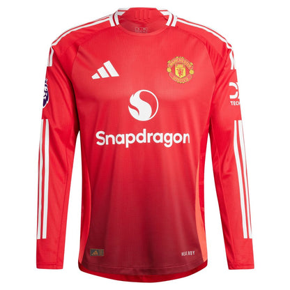 Rasmus Højlund Manchester United adidas 2024/25 Home Authentic Long Sleeve Player Jersey - Red
