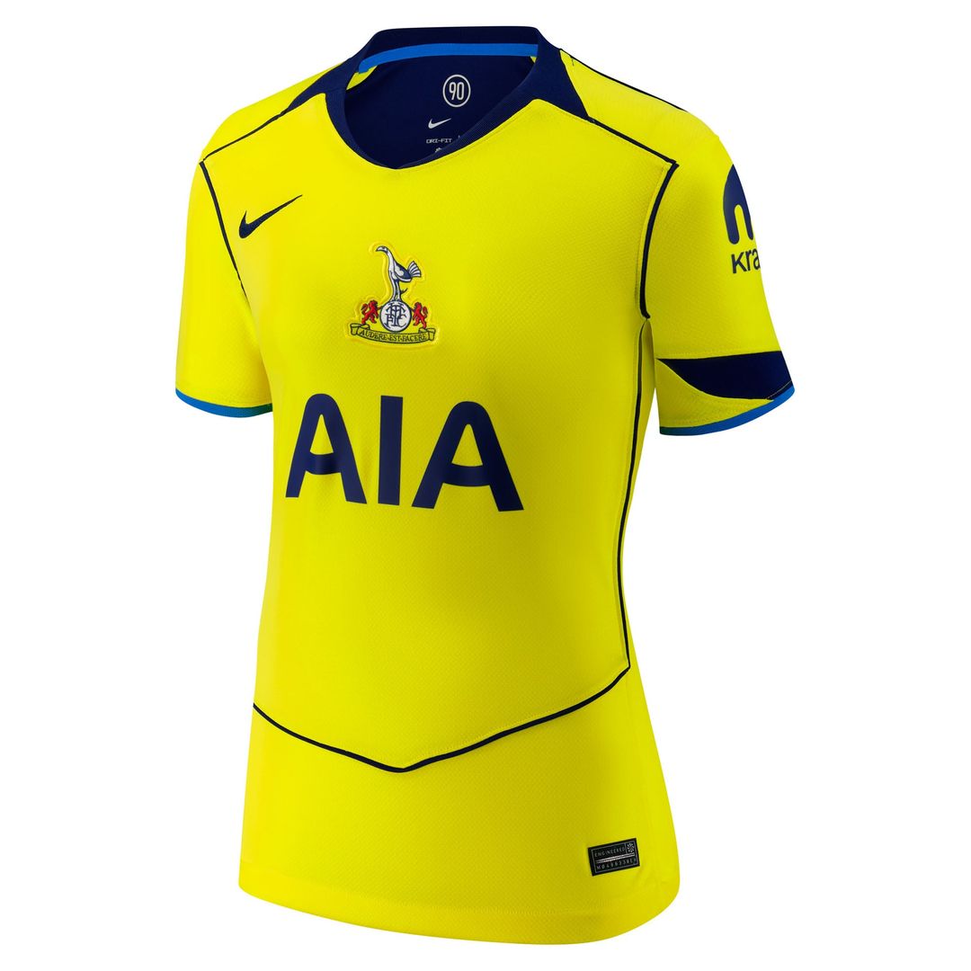 Tottenham Hotspur Nike Women's 2025/26 Third Replica Custom Jersey - Yellow