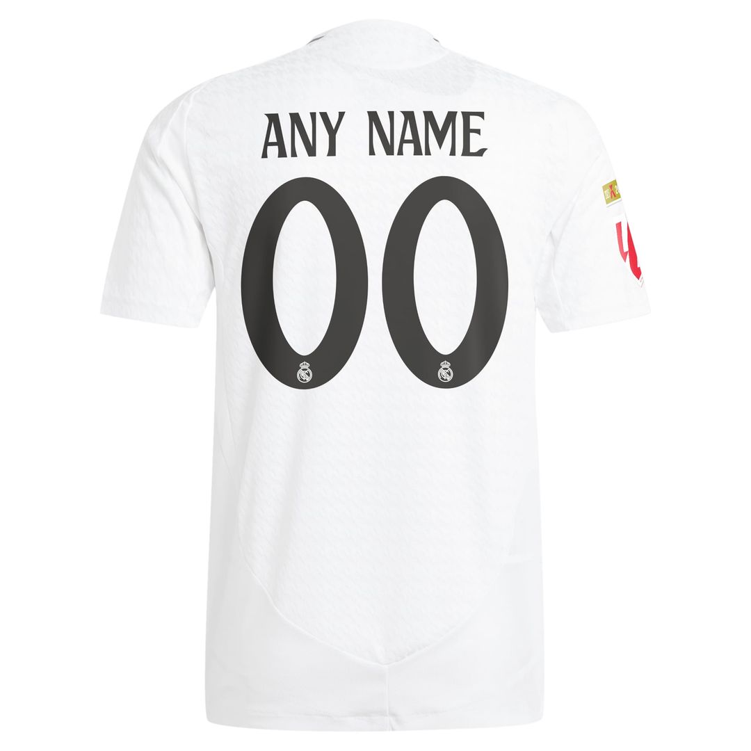 Real Madrid adidas Originals 2024/25 Third Authentic Custom Jersey - Charcoal