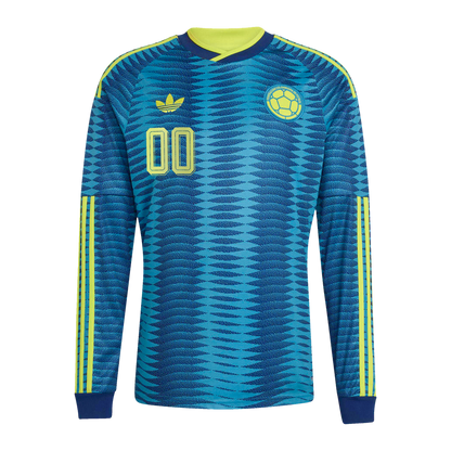Colombia National Team adidas 2026 Away Replica Long Sleeve Custom Jersey - Turquoise