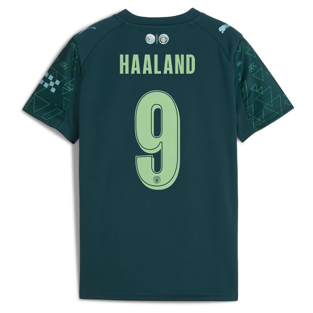 Erling Haaland Manchester City Puma x EA SPORTS FC Youth 2025/26 Fourth Jersey - Green
