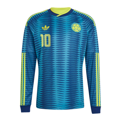James Rodríguez Colombia National Team adidas 2026 Away Replica Long Sleeve Jersey - Turquoise