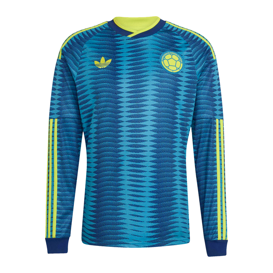 Colombia National Team adidas 2026 Away Replica Long Sleeve Jersey - Turquoise