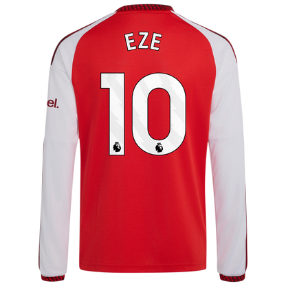 Eberechi Eze Arsenal adidas Youth 2026/27 Home Replica Long Sleeve Jersey - Red