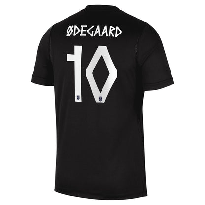 Martin Ødegaard Norway National Team Nike 2026 Away Stadium Replica Jersey - Black