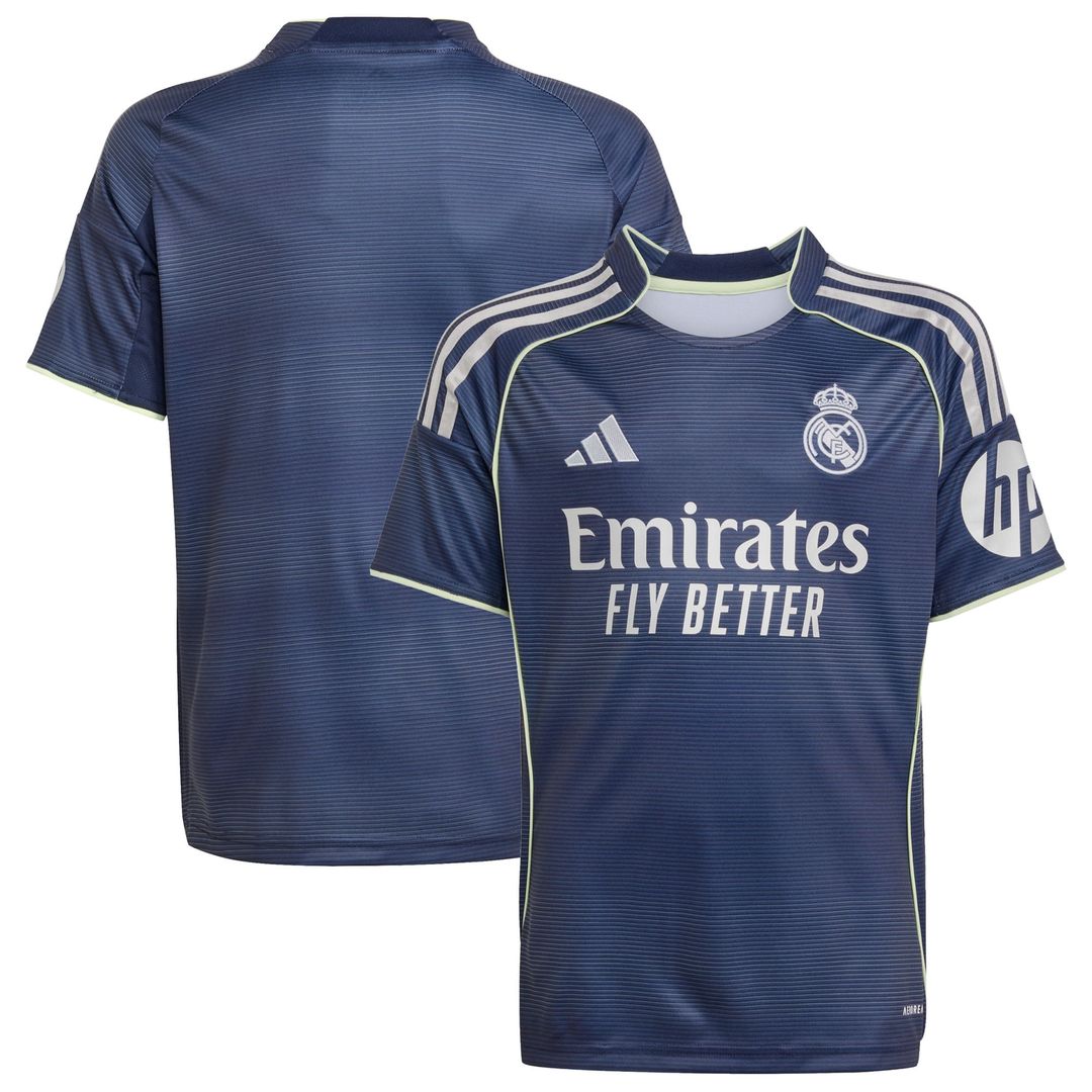Real Madrid adidas Youth 2025/26 Away Replica Jersey - Blue
