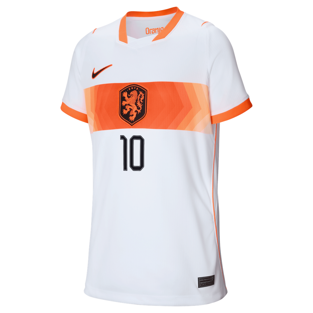 Memphis Depay Netherlands National Team Nike Youth 2026 Away Stadium Replica Jersey - White